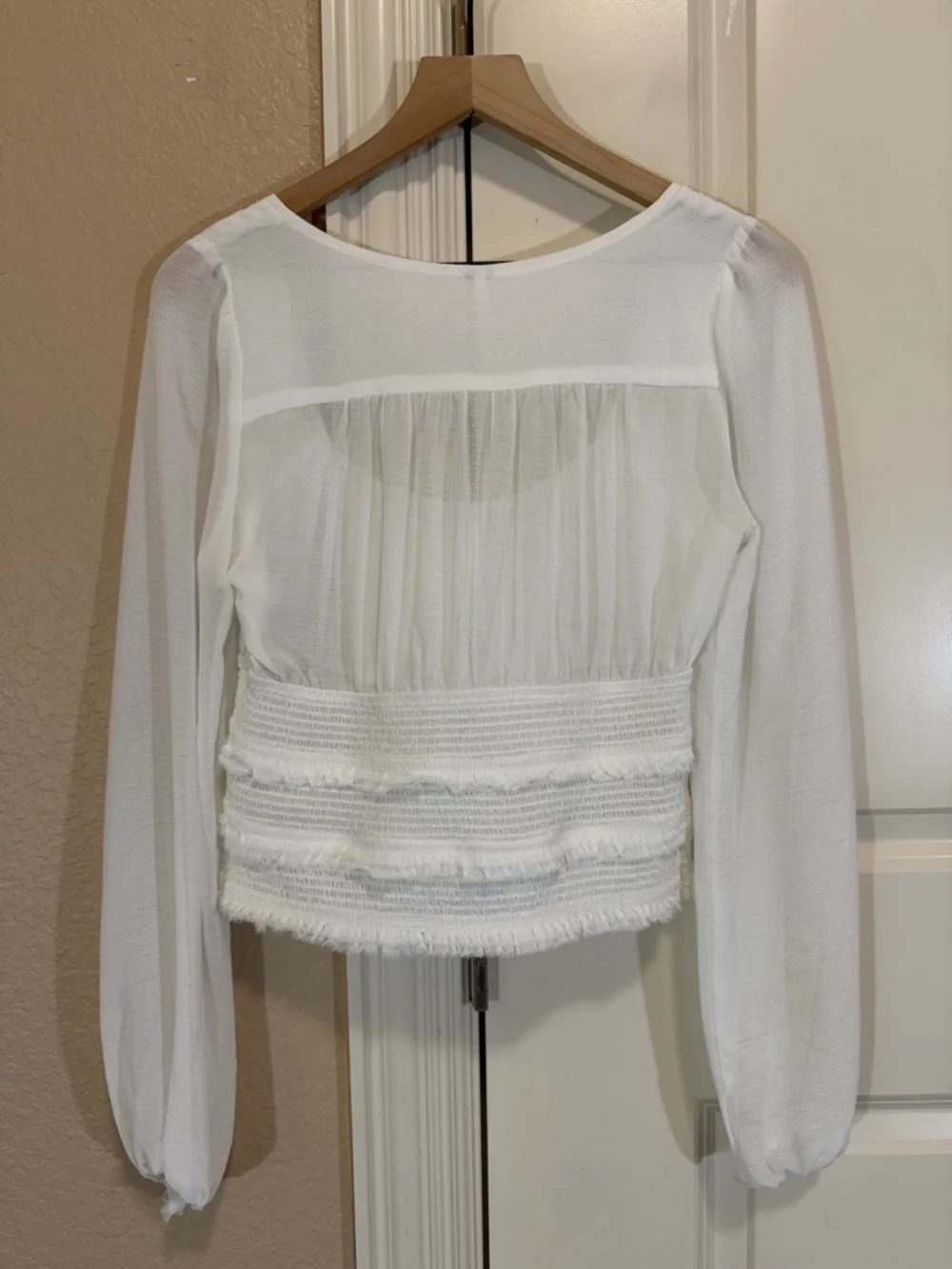Free People Lolita Blouse in White, Women’s Small